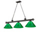 Z-Lite - 2306-3BRZ-PGR - Three Light Billiard - Cordon - Bronze
