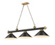 Z-Lite - 2306-3MB-RB-MB15 - Three Light Billiard - Cordon - Matte Black + Rubbed Brass