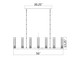 Beau Nine Light Linear Chandelier (3031-9L-PN)