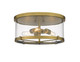 Z-Lite - 3032F-RB - Three Light Flush Mount - Callista - Rubbed Brass