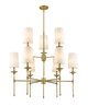 Z-Lite - 3033-9RB - Nine Light Chandelier - Emily - Rubbed Brass