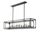 Easton 13 Light Linear Chandelier (3038-13L-MB)