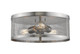 Z-Lite - 331F14-BN - Three Light Flush Mount - Meshsmith - Brushed Nickel