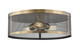 Z-Lite - 331F18-NB - Three Light Flush Mount - Meshsmith - Natural Brass Z-Lite - 331F18-NB - Three Light Flush Mount - Meshsmith - Natural Brass