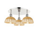 Innovations - 516-3C-PN-NBD2-75-NAT - Three Light Semi-Flush Mount - Ballston - Polished Nickel