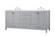 Irene Double Bathroom Vanity (VF18872DGR)