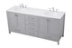 Irene Double Bathroom Vanity (VF18872DGR)