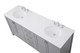 Irene Double Bathroom Vanity (VF18872DGR)
