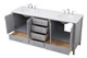 Irene Double Bathroom Vanity (VF18872DGR)