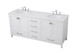 Irene Double Bathroom Vanity (VF18872DWH)