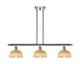 Innovations - 516-3I-PC-NBD2-75-NAT - Three Light Island Pendant - Ballston - Polished Chrome