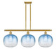 Innovations - 516-3I-SG-G481-10SB - Three Light Island Pendant - Ballston - Satin Gold