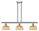 Innovations - 516-3I-SN-NBD2-9-NAT - Three Light Island Pendant - Ballston - Brushed Satin Nickel