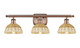 Innovations - 516-3W-AC-NBD2-75-NAT - Three Light Bath Vanity - Ballston - Antique Copper