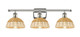 Innovations - 516-3W-PN-NBD2-75-NAT - Three Light Bath Vanity - Ballston - Polished Nickel