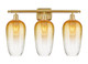 Innovations - 516-3W-SG-G484-7AM - Three Light Bath Vanity - Ballston - Satin Gold