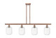 Innovations - 516-4I-AC-G460-7CL - Four Light Island Pendant - Ballston - Antique Copper