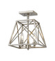 Z-Lite - 447SF-AS - Three Light Semi Flush Mount - Trestle - Antique Silver