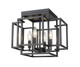 Z-Lite - 454F-MB - Four Light Flush Mount - Titania - Matte Black