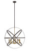 Z-Lite - 463-30HBRZ-OBR - Eight Light Chandelier - Cavallo - Hammered Bronze + Olde Brass