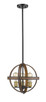 Z-Lite - 472B14-RM - Three Light Pendant - Kirkland - Rustic Mahogany