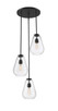 Z-Lite - 488P8-3R-MB - Three Light Chandelier - Ayra - Matte Black