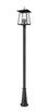 Z-Lite - 5015PHBR-5011P-BK - Four Light Outdoor Post Mounted Fixture - Rainer - Black