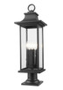 Z-Lite - 5017PHBR-533PM-BK - Four Light Outdoor Pier Mounted Fixture - Tiberius - Black