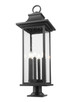 Tiberius Six Light Outdoor Pier Mounted Fixture (5017PHXLR-533PM-BK)