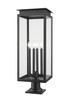 Z-Lite - 5018PHBR-533PM-BK - Four Light Outdoor Pier Mounted Fixture - Nova - Black