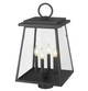 Broughton Four Light Outdoor Post Mount Fixture (521PHBR-BK)