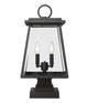 Broughton Two Light Outdoor Pier Mounted Fixture (521PHMS-SQPM-BK)