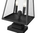 Broughton Two Light Outdoor Pier Mounted Fixture (521PHMS-SQPM-BK)