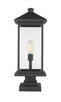 Z-Lite - 531PHBXLS-SQPM-BK - One Light Outdoor Pier Mounted Fixture - Portland - Black