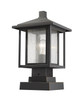Z-Lite - 554PHMS-SQPM-ORB - One Light Outdoor Pier Mounted Fixture - Aspen - Oil Rubbed Bronze