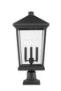 Beacon Three Light Outdoor Pier Mounted Fixture (568PHXLR-533PM-BK)