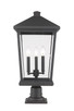 Z-Lite - 568PHXLR-533PM-ORB - Three Light Outdoor Pier Mounted Fixture - Beacon - Oil Rubbed Bronze