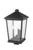 Beacon Three Light Outdoor Post Mount Fixture (568PHXLS-BK)