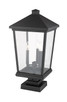Beacon Three Light Outdoor Pier Mounted Fixture (568PHXLS-SQPM-BK)