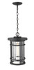 Jordan One Light Outdoor Chain Mount Ceiling Fixture (570CHB-BK)