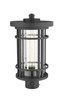Jordan One Light Outdoor Post Mount Fixture (570PHB-BK)