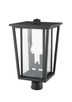Seoul Two Light Outdoor Post Mount Fixture (571PHBR-BK)