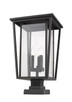 Z-Lite - 571PHXLS-SQPM-ORB - Three Light Outdoor Pier Mounted Fixture - Seoul - Oil Rubbed Bronze
