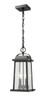 Millworks Two Light Outdoor Chain Mount Ceiling Fixture (574CHM-BK)
