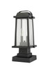 Millworks Two Light Outdoor Pier Mounted Fixture (574PHMS-SQPM-BK)