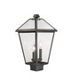 Talbot Three Light Outdoor Post Mount Fixture (579PHBS-BK)
