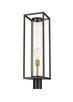 Z-Lite - 584PHBR-DBZ-OBS - One Light Outdoor Post Mount Fixture - Dunbroch - Deep Bronze + Outdoor Brass