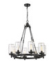 Z-Lite - 588-8BK - Eight Light Outdoor Chandelier - Tahoe - Matte Black
