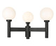 Laurent Three Light Outdoor Post Mount Fixture (597MP3-BK)