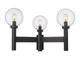 Laurent Three Light Outdoor Post Mount Fixture (599MP3-BK)